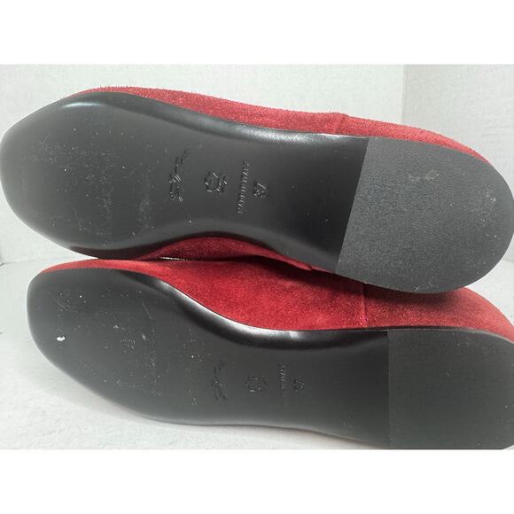 LONGCHAMP knee high Flat suede boots in color Red BRICK size 37 - Picture 8 of 9